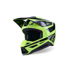 SM3 Heat Helmet ECE06 Fluro-Yellow Black Glossy (5011)