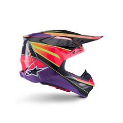 Supertech SM10 ERA Helmet ECE 22.06 Pink Violet Fluro-Yellow Glossy