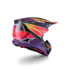 AS8301123 SUPERTECH SM10 ERA HELMET ECE 22.06 PINK VIOLET FLURO-YELLOW GLOSS