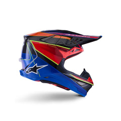 AS8301123 SUPERTECH SM10 ERA HELMET ECE 22.06 BLUE RED FLURO-YELLOW GLOSS