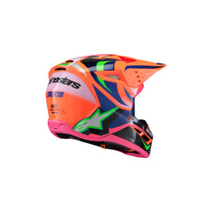 SM3 Youth Deegan Helmet ECE06 Fluro-Orange Purple Fluro-Pink (0433)