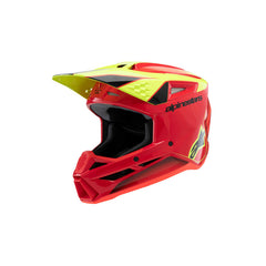 SM3 Youth FRAY Helmet ECE06 Red Fluro-Yellow Black (3051)