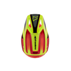 SM3 Youth FRAY Helmet ECE06 Red Fluro-Yellow Black (3051)