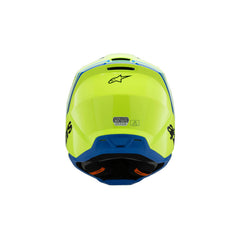 SM3 Youth Radium Helmet ECE06 Fluro-Yellow Black Blue Glossy (5017)