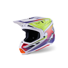 AS8301926 SM7 FUSE HELMET ECE06 WHITE FLURO-YELLOW PURPLE GLOSSY