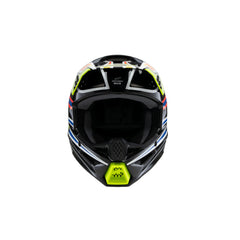 SM3 Youth WURX Helmet ECE06 Black Yellow-Fluro Blue Red Glossy (1574)