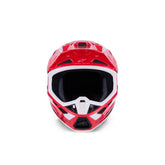 SM7 DEED HELMET ECE06 RED BLACK WHITE GLOSSY