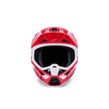 SM7 DEED HELMET ECE06 RED BLACK WHITE GLOSSY