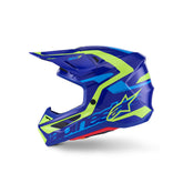 AS8302326 SM7 DEED HELMET ECE06 BLUE FLURO-YELLOW GLOSSY