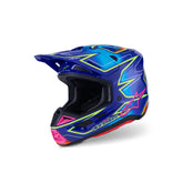 AS8302526 SM7 CAST HELMET ECE06 BLUE PINK FLURO-YELLOW GLOSSY