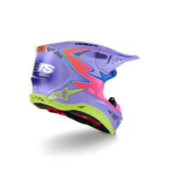 AS8303625 (MX26) SM10 JETT LAWRENCE R01 HELMET PURPLE FLURO-PINK FLURO-YELLOW GLOSS