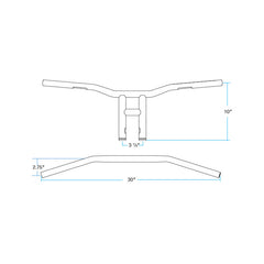 TYSON XL 10" BARS | CHROME SLOTTED
