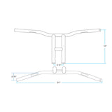 TYSON XL PULLBACK 12" BARS | CHROME THROTTLE BY WIRE