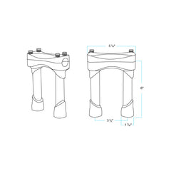 MURDOCK 6" RISERS | BLACK