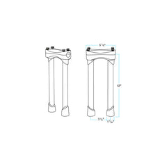 MURDOCK 12" RISERS | BLACK