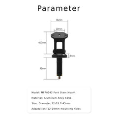 Chigee Mounting Bracket | (Fits 12-32mm Mounting Holes) Compatible with 12-32mm Direction Column Holes of Race-Inspired Motorcycles