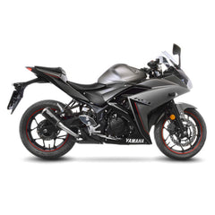 LV SLIP-ON | LV-10 | STAINLESS BLACK | YZF-R25 / R3 / MT-25 / MT-03 '14>'21