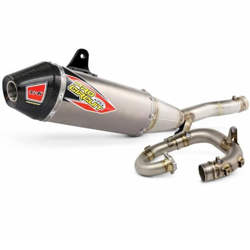 YZ450F 18-19 WR450F 19-20 T6 PRO SYSTEM, Carbon End Cap, S/L Tubing, Ti Silencer, MA legal