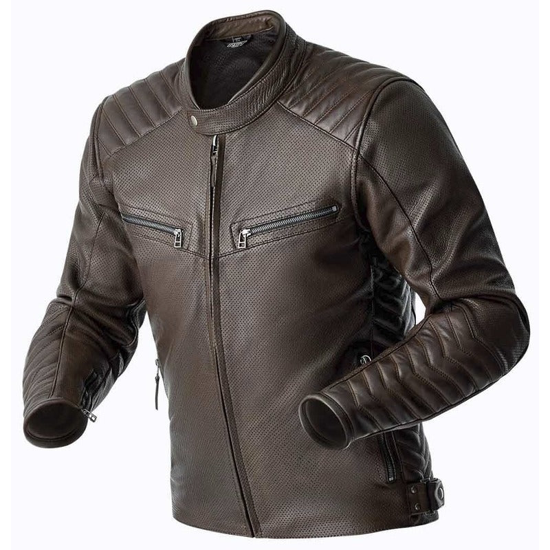 RSJL3638 ROADSTER AIR D30 CE LEATHER JACKET BROWN