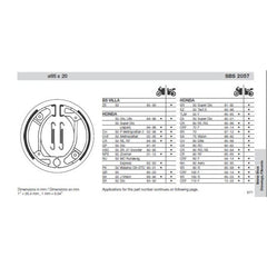 SBS 2057 BRAKE SHOES | WITH SPRINGS