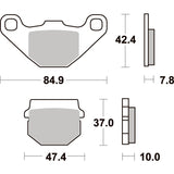 SBS 548HF FRONT/REAR PADS | CERAMIC STREET
