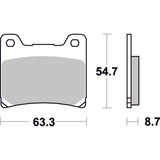 SBS 555HS FRONT PADS | SINTER STREET