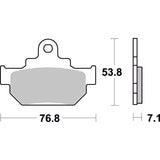 SBS 581HF FRONT/REAR PADS | CERAMIC STREET