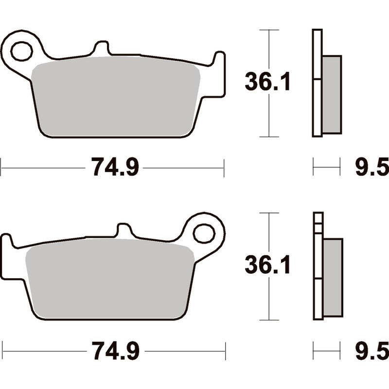 SBS 604SI FRONT/REAR PADS | SINTER OFF ROAD