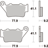 SBS 675HF FRONT/REARPADS | CERAMIC STREET