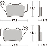 SBS 675RSI FRONT/REAR PADS | SINTER OFF ROAD RACE