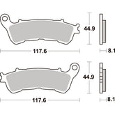 SBS 828SP FRONT PADS | EVO SINTER STREET >> SB828HS