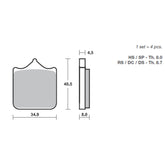 SBS 870RST FRONT PADS | SINTER SPORT / TRACK
