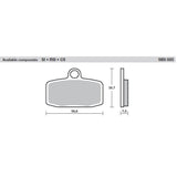 SBS 885SI FRONT/REAR PADS | SINTER OFF ROAD