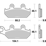 SBS 972PSI FRONT/REAR PADS | EVO SINTER ATV
