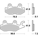 SBS 973PSI FRONT/REAR PADS | EVO SINTER ATV