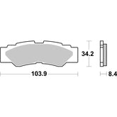 SBS 980PSI FRONT/REAR PADS | EVO SINTER ATV