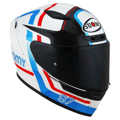 SUK6T10001 Track-1 E06 Ninety Seven Helmet | White-Red