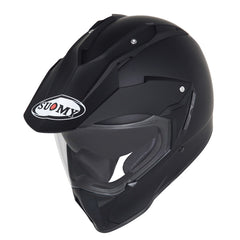 Suksme00X6 MX Tourer Plain Adventure Helmet | Solid Matt Black