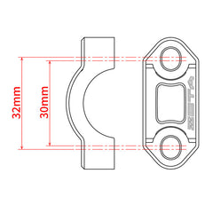 ZETA PERCH MOUNT CLAMP - ROTATING | UNIVERSAL - BRAKE/CLUTCH | BLUE