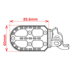 ZETA FOOTPEGS - ADVENTURE ADJUST | CRF250L/RALLY '12-, XL750 TRANSALP, CRF1000L/1100L '18- | 60mm BLACK