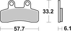 SBS FRICTION - Ceramic Front / Rear Scooter Brake Pads (SBS 882) - 211HF-