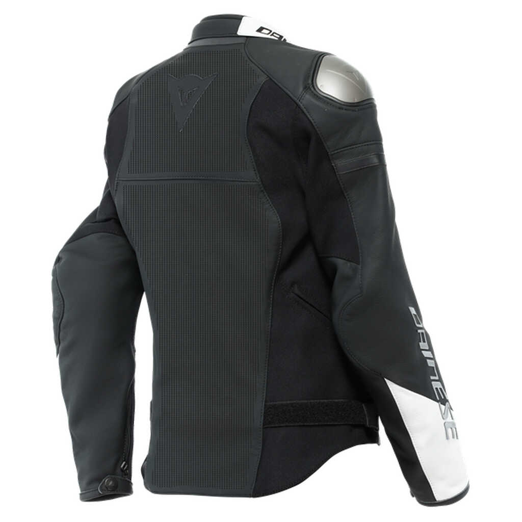 Dainese Rapida Perforated Leather Jacket - Ladies - BK-MT/BK-MT/WHT