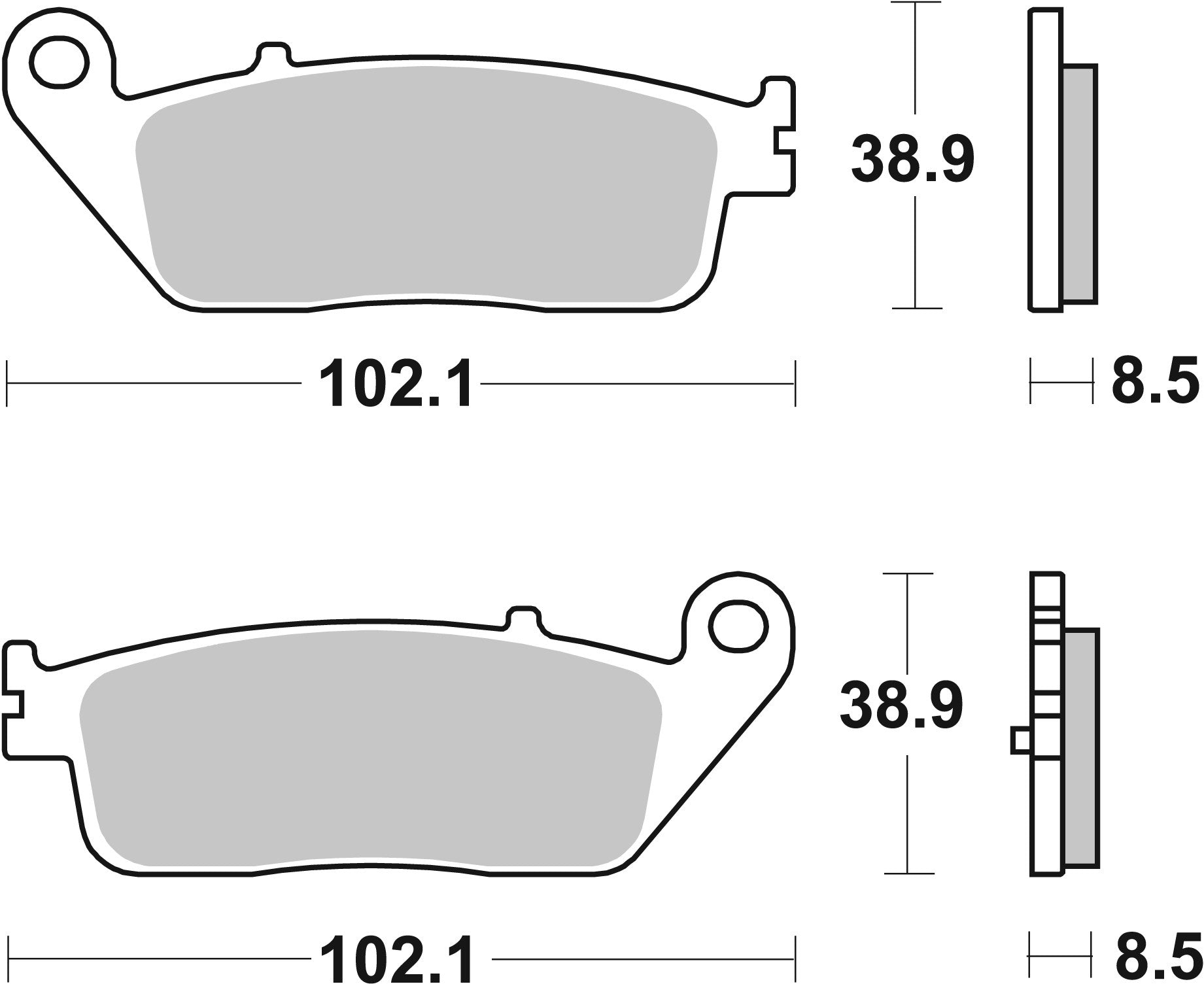 SBS FRICTION - Sinter Rear Scooter Brake Pads (SBS 883) - 212MS-