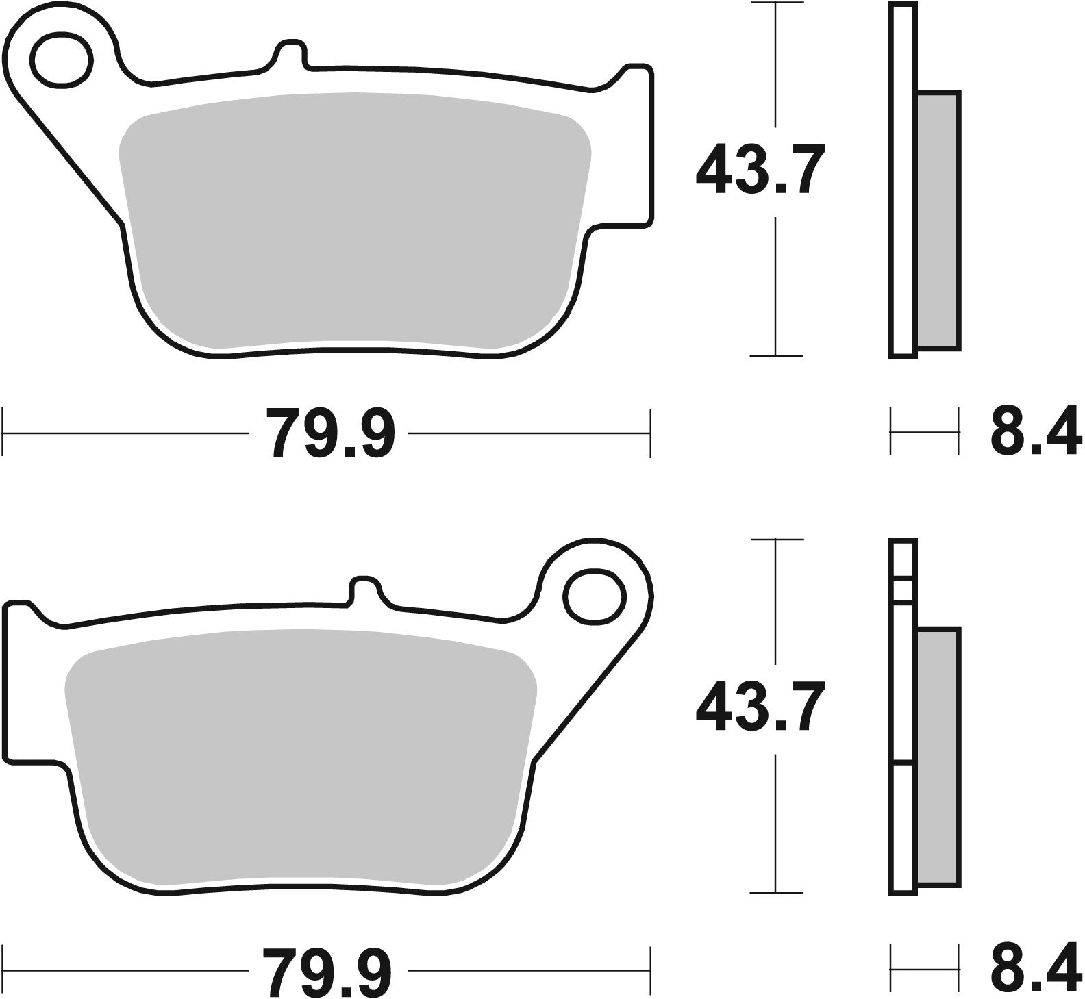SBS FRICTION - Sinter Rear Scooter Brake Pads - 221MS-