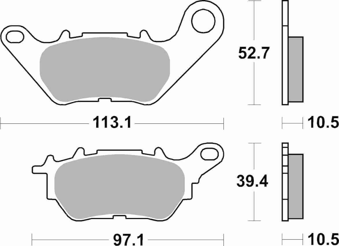 SBS FRICTION - Carbon Tech Rear Scooter Brake Pads (SBS 932) - 230CT-