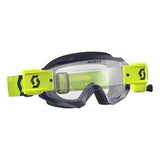 SCOTT Hustle X MX WFS Goggle - yellow/blue | clear lens