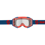 SCOTT Goggle Fury clear dark blue/neon red clear works