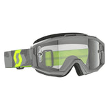 SCOTT Split OTG Goggle - light grey/neon yellow | clear lens