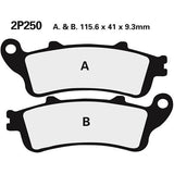 NISSIN BRAKE PADS 2P-250 ST-F1 SINT