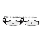 NISSIN BRAKE PADS 2P-280 NS